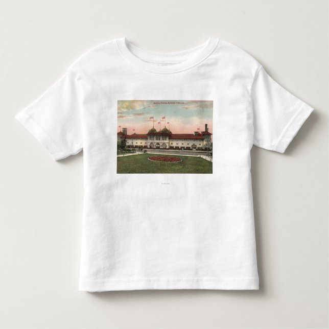 Camiseta Infantil Vista do pavilhão de banho (Frente)