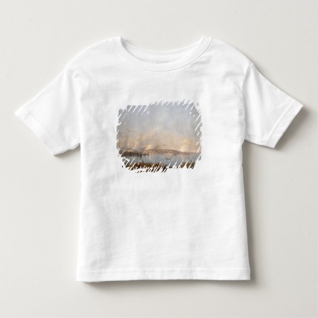 Camiseta Infantil Vista do porto de Sebastopol durante o crime (Frente)