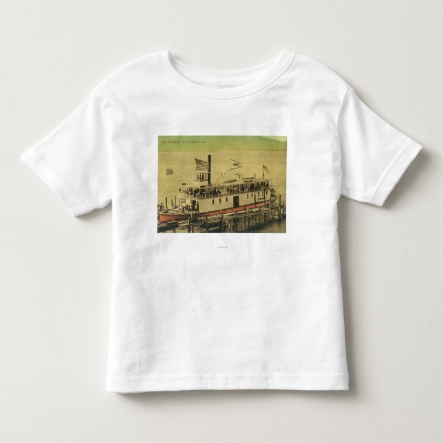 Camiseta Infantil Vista do Riverboat de Klondike (Frente)