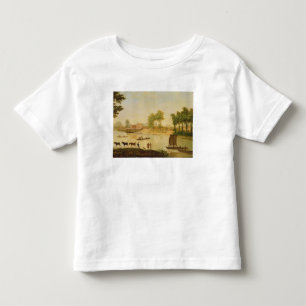 Camiseta Infantil Vista do Shepperton no rio Tamisa, em seguida