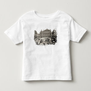 Camiseta Infantil Vista do teatro da ópera de Paris, 1890-99