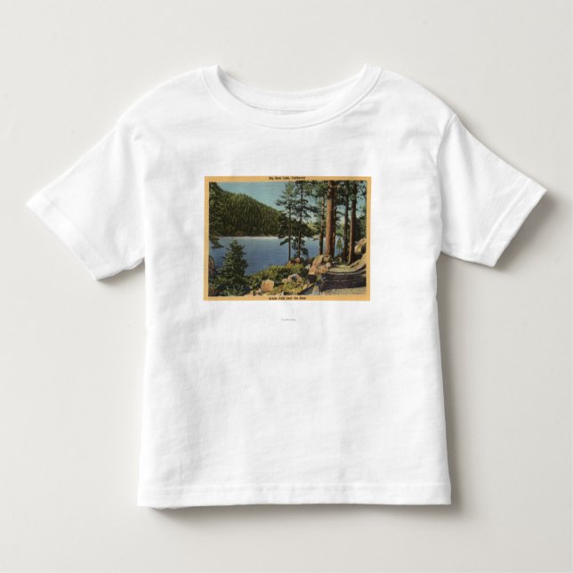 Camiseta Infantil Vista do trajeto de freio perto da represa (Frente)
