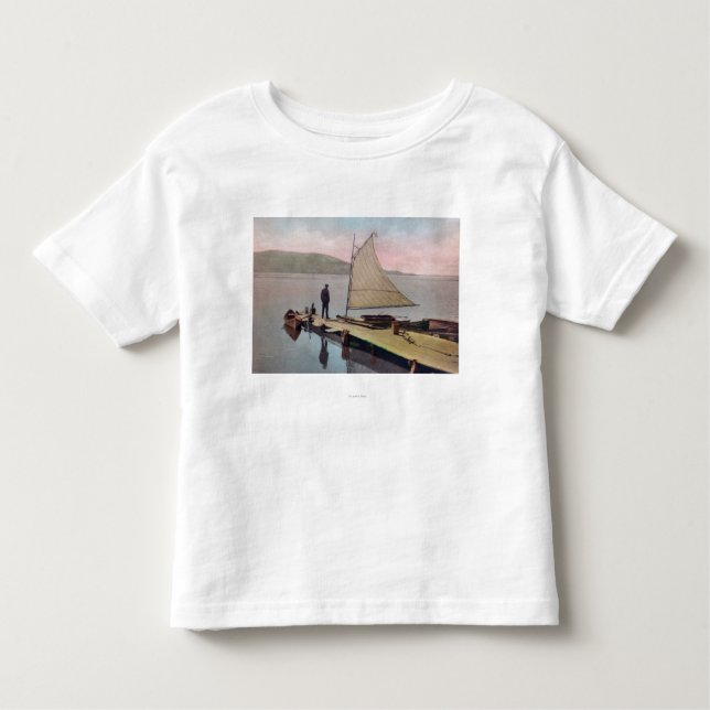 Camiseta Infantil Vista do veleiro entrado em Utá LakeProvo, UT (Frente)