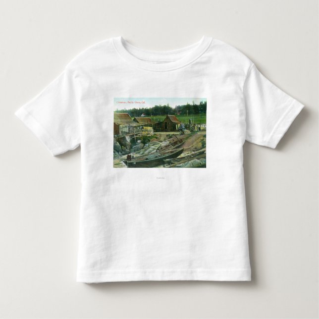 Camiseta Infantil Vista dos barcos na praia em Chinatown (Frente)