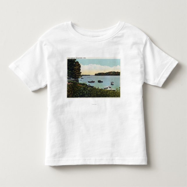 Camiseta Infantil Vista dos barcos nos estreitos (Frente)