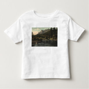 Camiseta Infantil Vista dos Crags, rocha do castelo