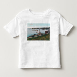 Camiseta Infantil Vista dos navios no DockSt. Michael, AK