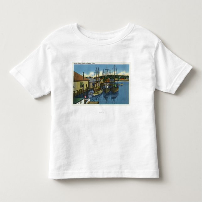 Camiseta Infantil Vista dos veleiros entrados no porto (Frente)