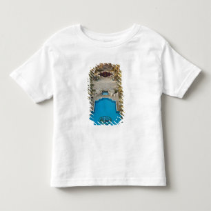 Camiseta Infantil Vista elevada da piscina do Herods Palace Hotel