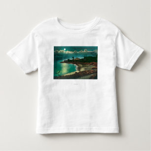 Camiseta Infantil Vista enluarada do Vue de l'EauSanta Cruz, CA