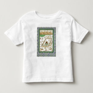 Camiseta Infantil Vista esquemática da Meca, mostrando o Qua'bah, d