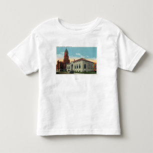 Camiseta Infantil Vista exterior da biblioteca e da câmara municipa