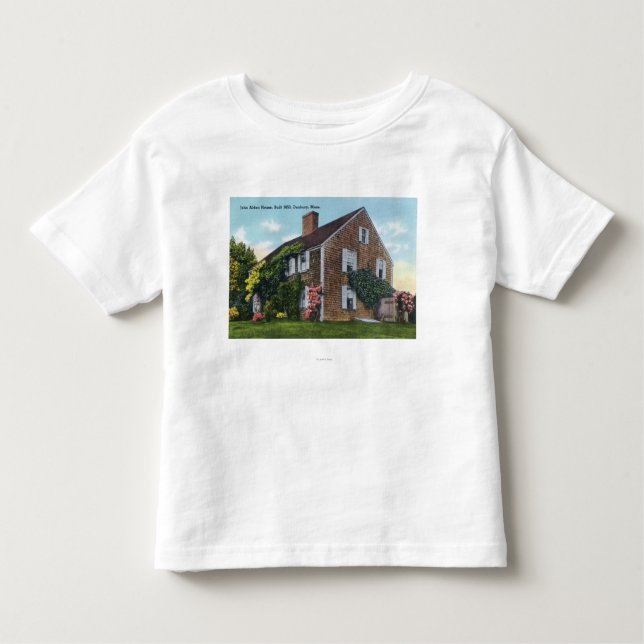 Camiseta Infantil Vista exterior da casa de John Alden (Frente)