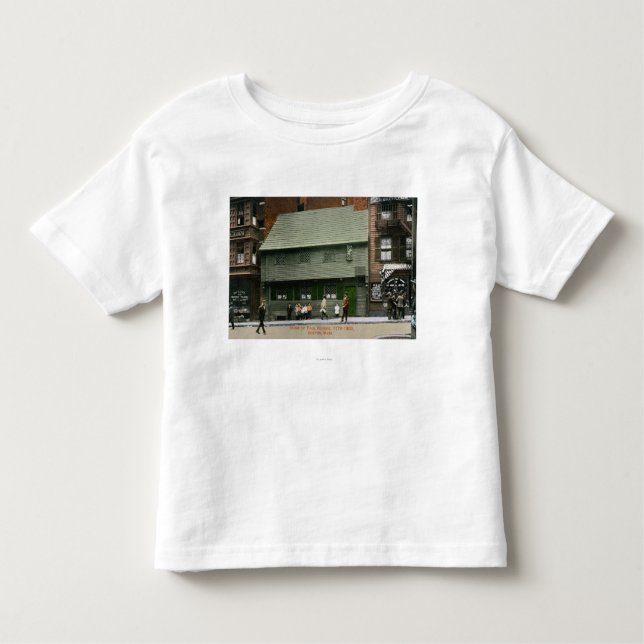 Camiseta Infantil Vista exterior da casa de Paul Revere # 4 (Frente)