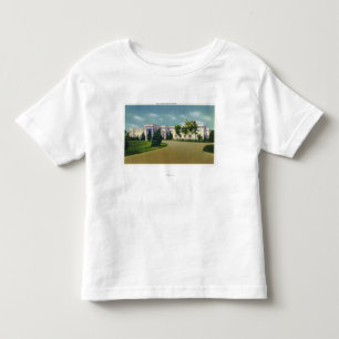 Camiseta Infantil Vista exterior da casa do banho de Lincoln