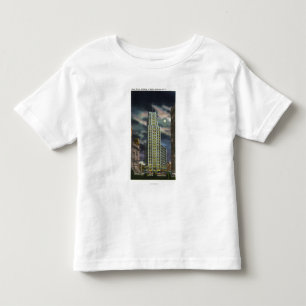 Camiseta Infantil Vista exterior da construção da torre do estado 