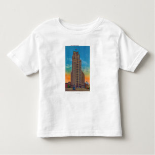 Camiseta Infantil Vista exterior da construção da torre do estado
