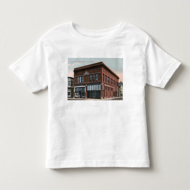 Camiseta Infantil Vista exterior da construção de IOOF (Frente)