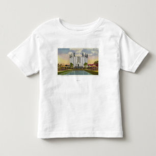 Camiseta Infantil Vista exterior da construção do viagem
