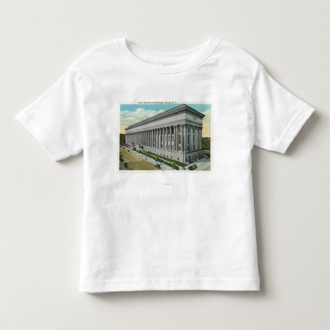 Camiseta Infantil Vista exterior da construção educacional do estado (Frente)