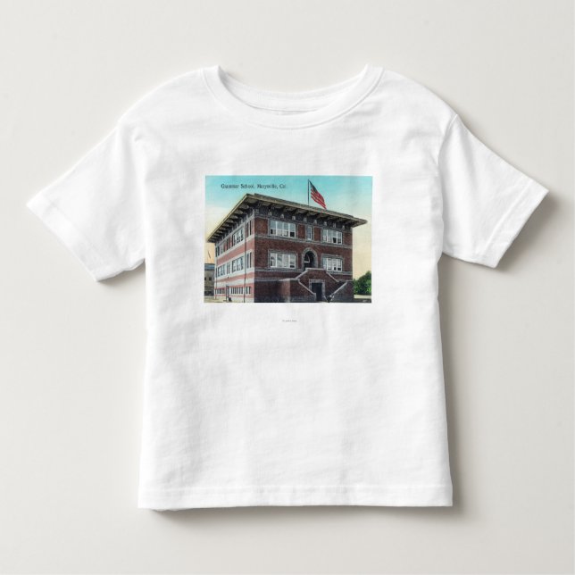 Camiseta Infantil Vista exterior da escola secundária 2 (Frente)