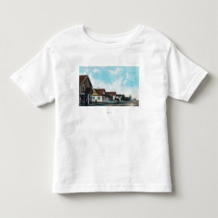 Camiseta Infantil Vista exterior da estação de correios na rua do