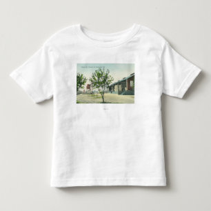 Camiseta Infantil Vista exterior da fábrica de conservas de