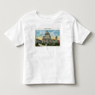 Camiseta Infantil Vista exterior da igreja da ciência cristã