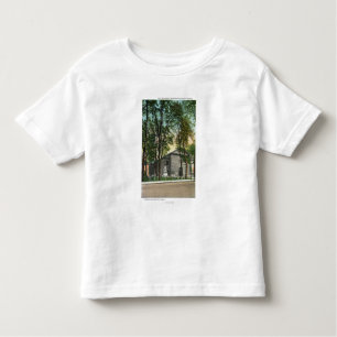 Camiseta Infantil Vista exterior da igreja do Dutch do protestante