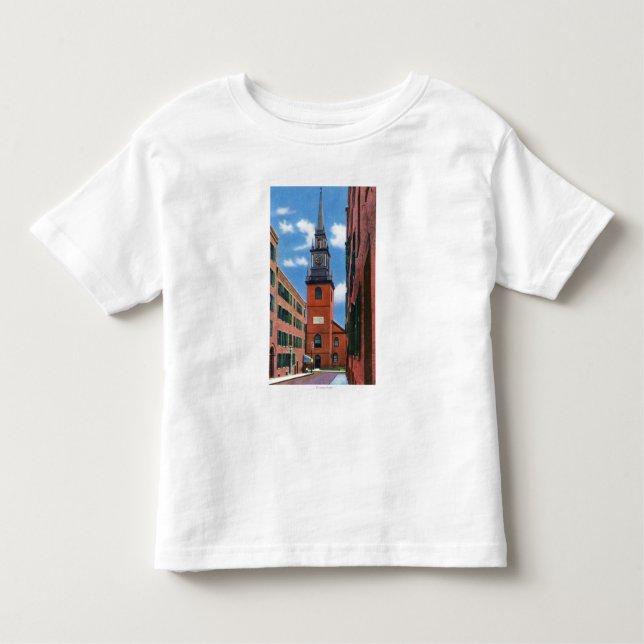 Camiseta Infantil Vista exterior da igreja norte velha (Frente)