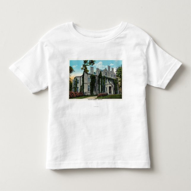 Camiseta Infantil Vista exterior da mansão de Oakland (Frente)