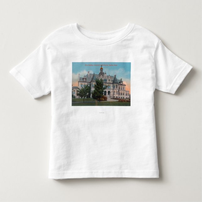 Camiseta Infantil Vista exterior da universidade de WA Bldg (Frente)