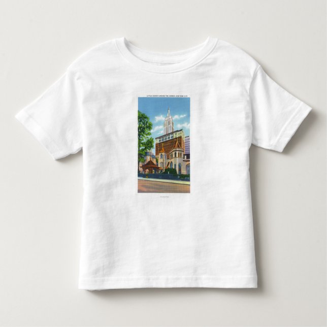 Camiseta Infantil Vista exterior de pouca igreja em torno do (Frente)