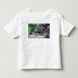 Camiseta Infantil Vista exterior de um registro CabinCazadero, CA