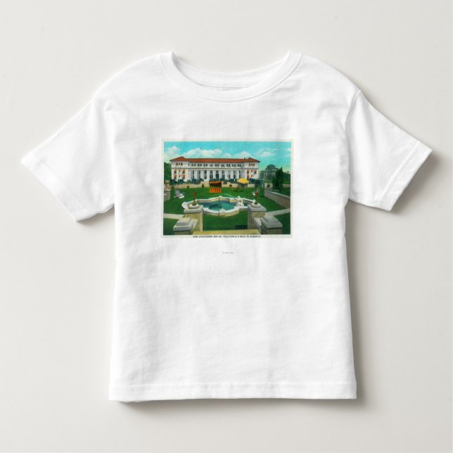 Camiseta Infantil Vista exterior do bungalow novo da pensão de (Frente)