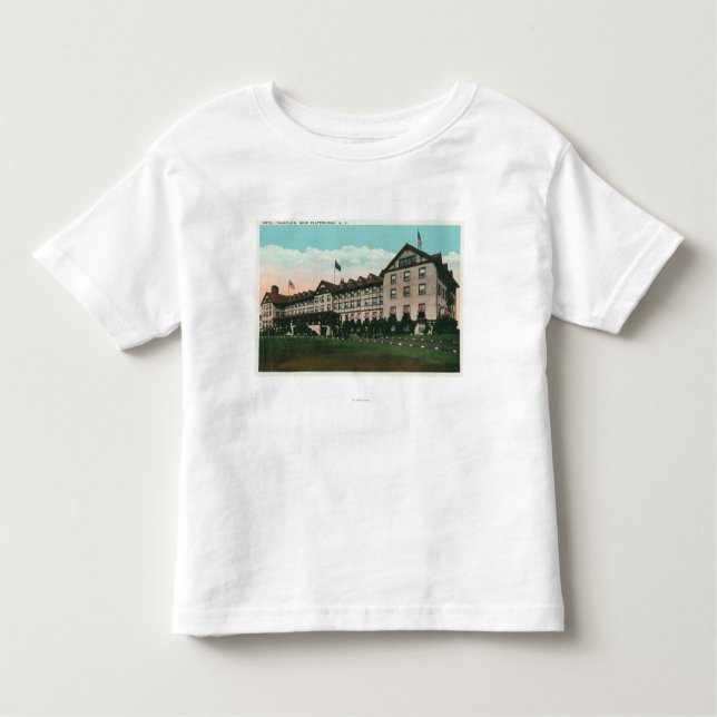 Camiseta Infantil Vista exterior do hotel Champlain (Frente)