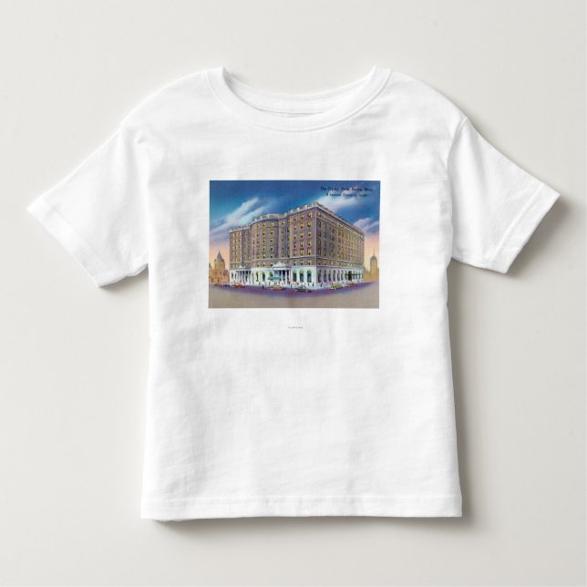 Camiseta Infantil Vista exterior do hotel de Sheraton em Copley (Frente)