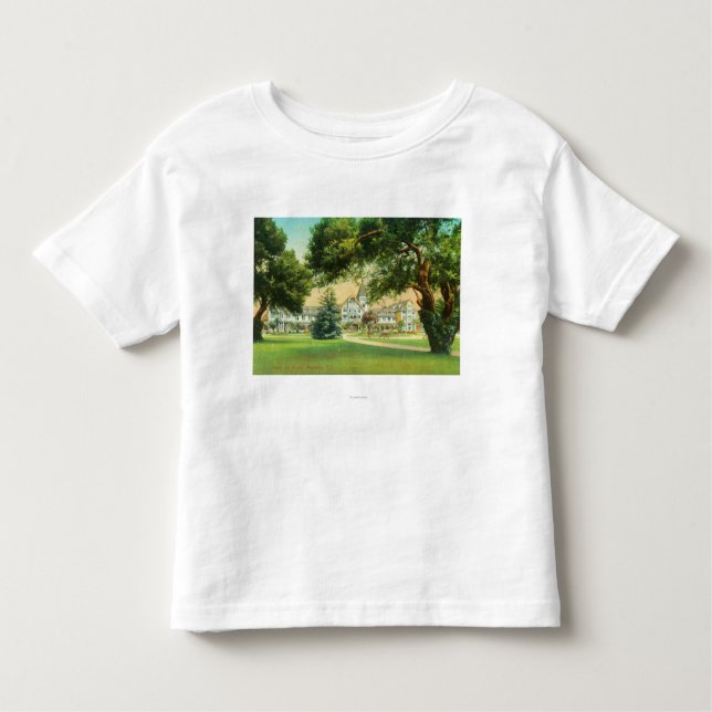 Camiseta Infantil Vista exterior do hotel del Monte (Frente)