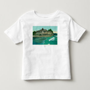 Camiseta Infantil Vista exterior do hotel famoso de Capitola