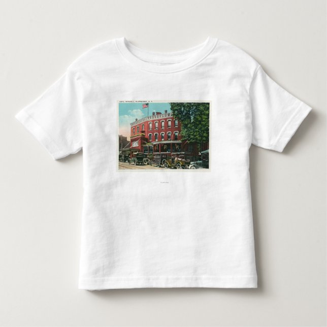 Camiseta Infantil Vista exterior do hotel Witherill (Frente)