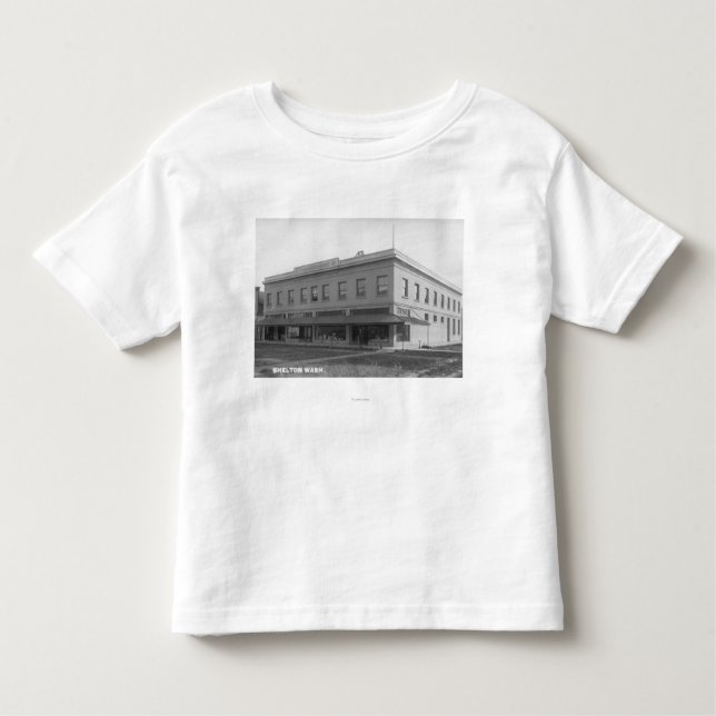 Camiseta Infantil Vista exterior do Lumbermens Bldg (Frente)