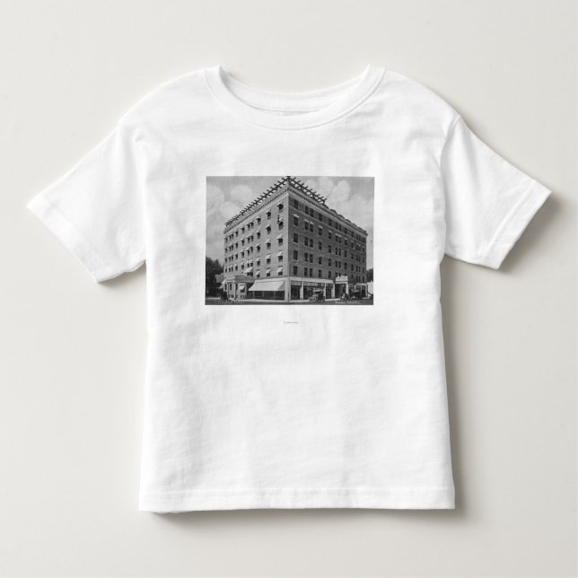 Camiseta Infantil Vista exterior do Owyhee HotelBoise, identificação (Frente)