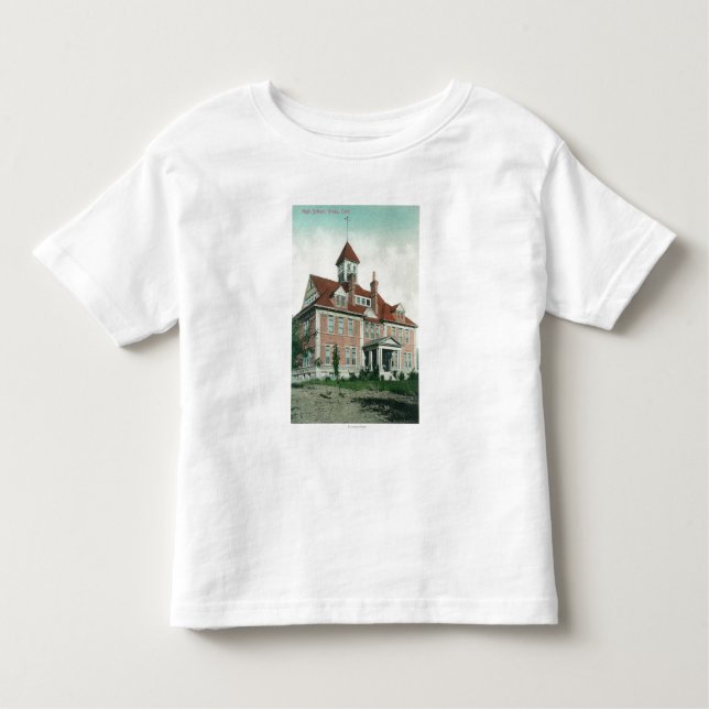 Camiseta Infantil Vista exterior do SchoolYreka alto, CA (Frente)