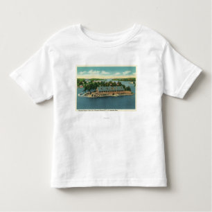 Camiseta Infantil Vista exterior dos mil iate da ilha