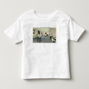 Camiseta Infantil Vista interior da biblioteca do FDR, exposição