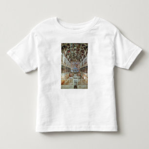 Camiseta Infantil Vista interior da capela de Sistine