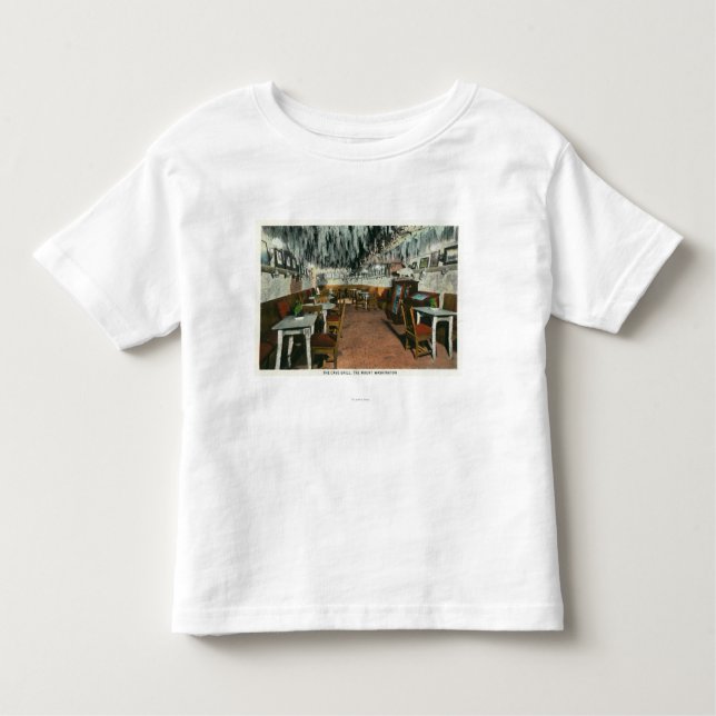 Camiseta Infantil Vista interior da grade da caverna (Frente)