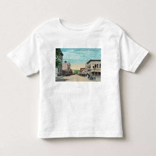 Camiseta Infantil Vista ocidental da avenida de Sherman (Frente)