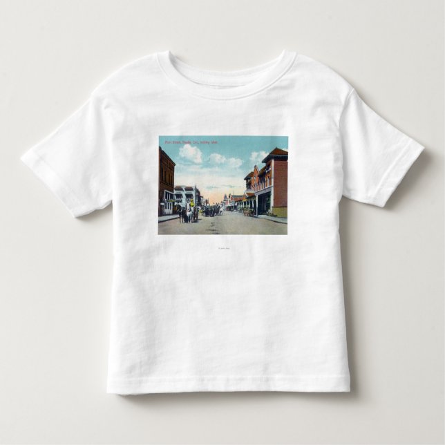 Camiseta Infantil Vista ocidental de StreetVisalia principal, CA (Frente)