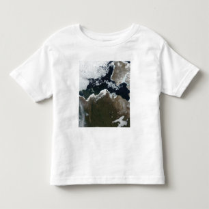 Camiseta Infantil Vista satélite de Canadá noroeste
